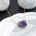 Fashion Crystal Necklace Irregular Natural Stone Pendant Copper Necklacepicture13